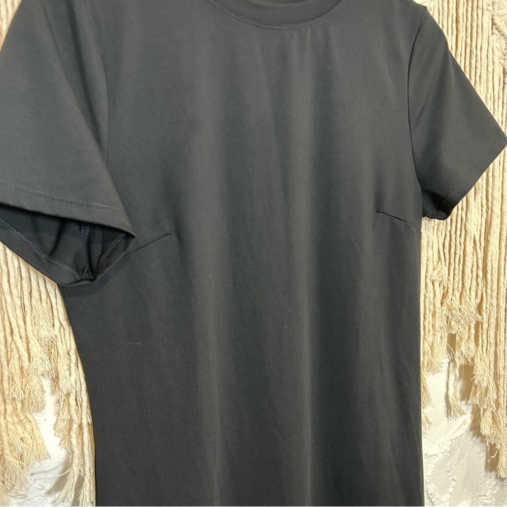 NEW HALARA Round Neck Short Sleeve Solid Mini Casaul Tee Dress Size Small - Picture 7 of 13